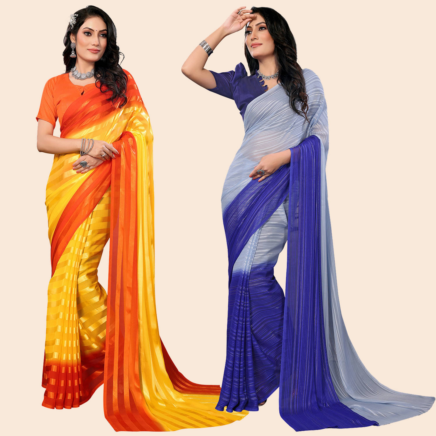     			ANAND SAREES Satin Printed Saree With Unstitched Blouse Piece ( Multicolor )