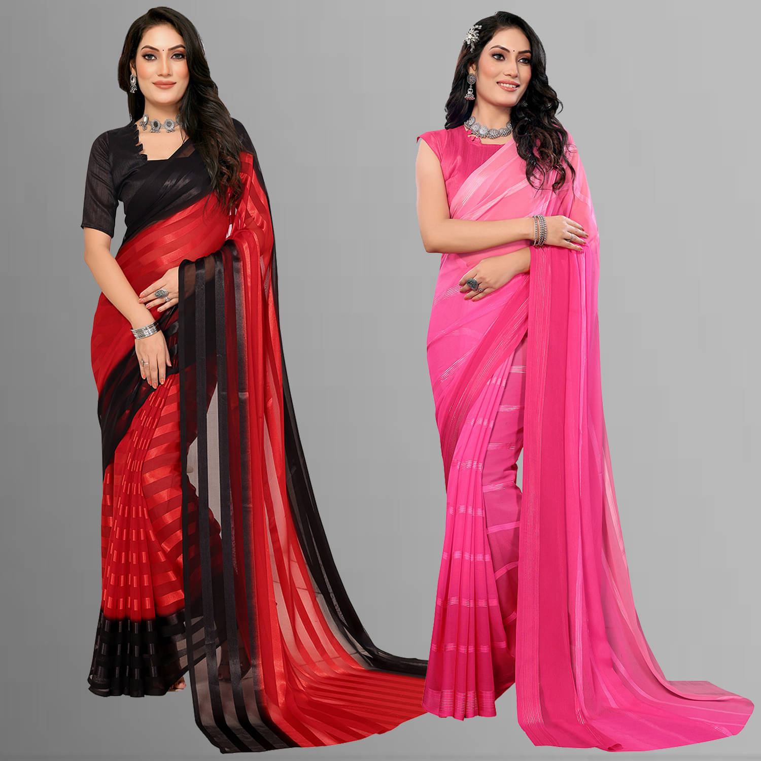     			ANAND SAREES Satin Printed Saree With Unstitched Blouse Piece ( Multicolor )