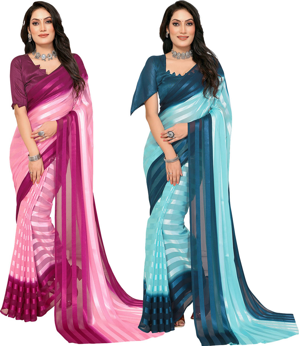     			ANAND SAREES Satin Self Design Saree With Unstitched Blouse Piece ( Multicolor )