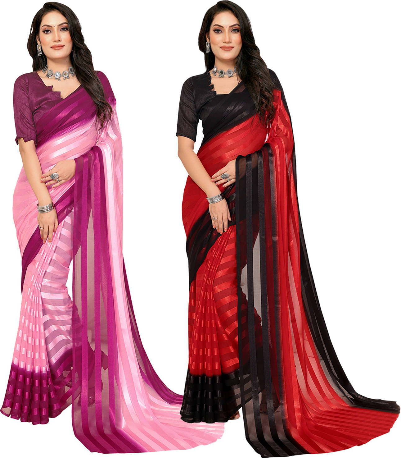     			ANAND SAREES Satin Self Design Saree With Unstitched Blouse Piece ( Multicolor )