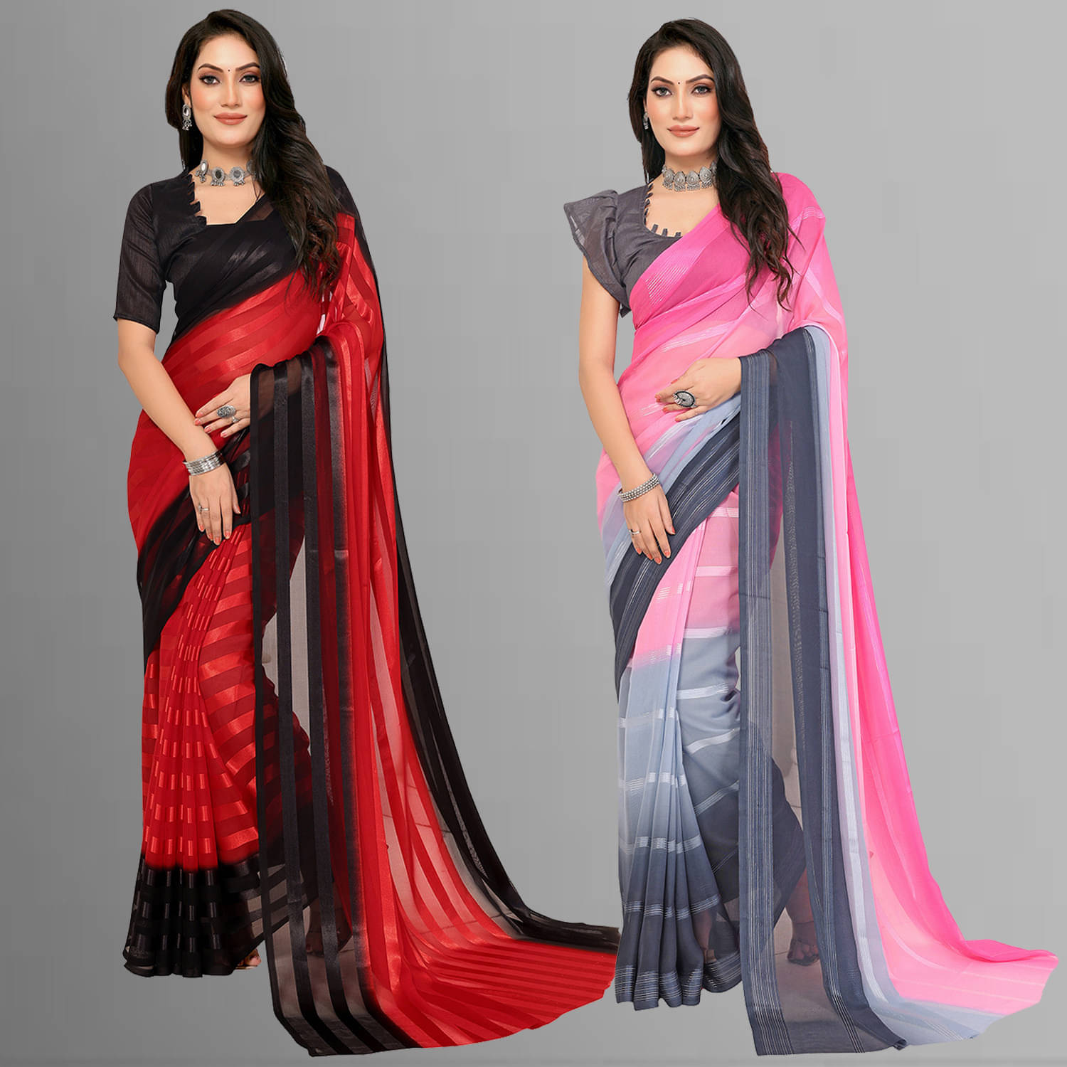 ANAND SAREES Satin Self Design Saree With Unstitched Blouse Piece ( Multicolor ) ANAND SAREES Satin Self Design Saree With Unstitched Blouse Piece ( Multicolor )