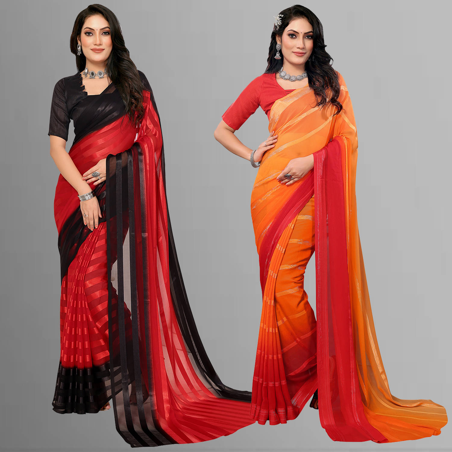     			ANAND SAREES Satin Self Design Saree With Unstitched Blouse Piece ( Multicolor )