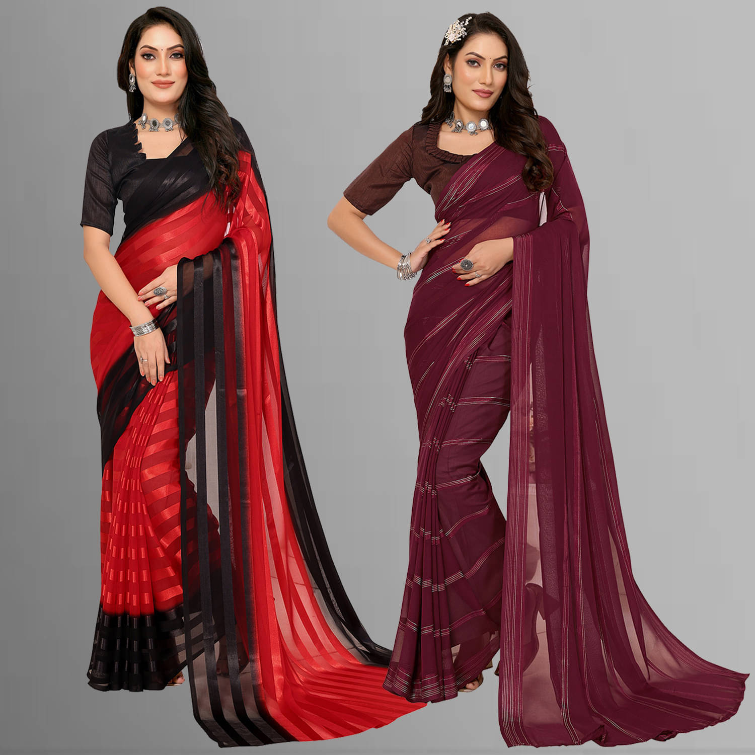     			ANAND SAREES Satin Self Design Saree With Unstitched Blouse Piece ( Multicolor )