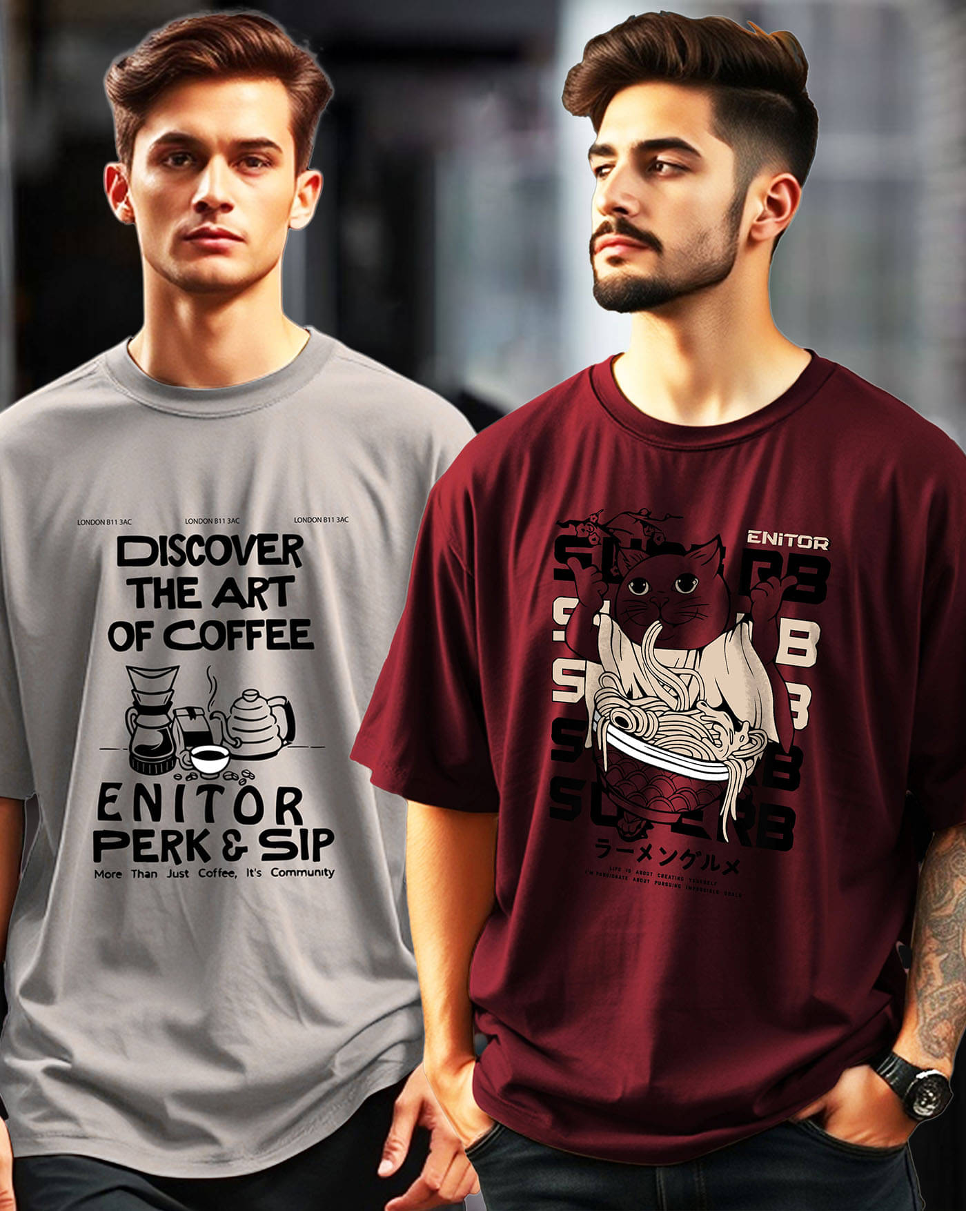 AOOSH Men Cotton Blend Oversized Fit Printed T-Shirt ( Maroon ) AOOSH Men Cotton Blend Oversized Fit Printed T-Shirt ( Maroon )