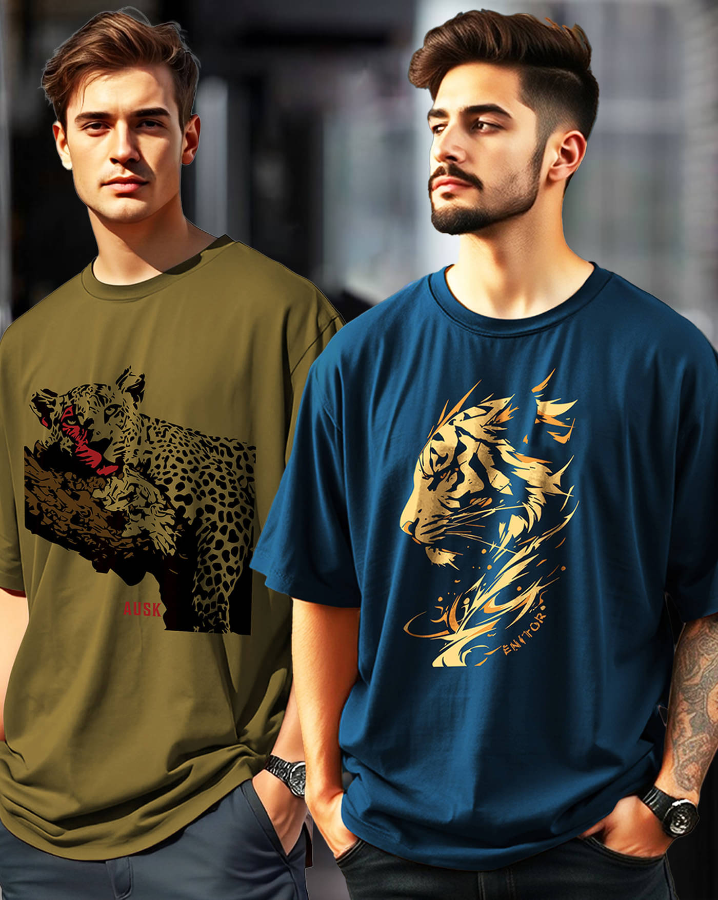 AOOSH Men Cotton Blend Oversized Fit Printed T-Shirt ( Teal Blue ) AOOSH Men Cotton Blend Oversized Fit Printed T-Shirt ( Teal Blue )