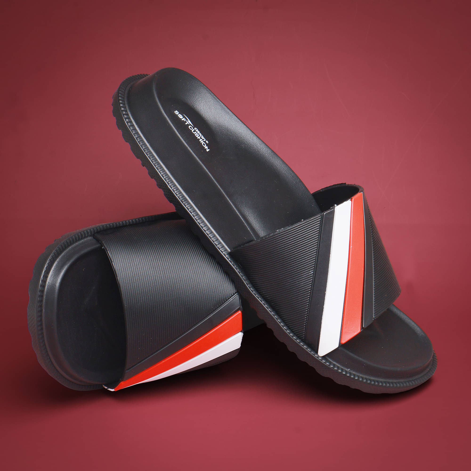     			ASIAN Black Men's Slide Flip Flop