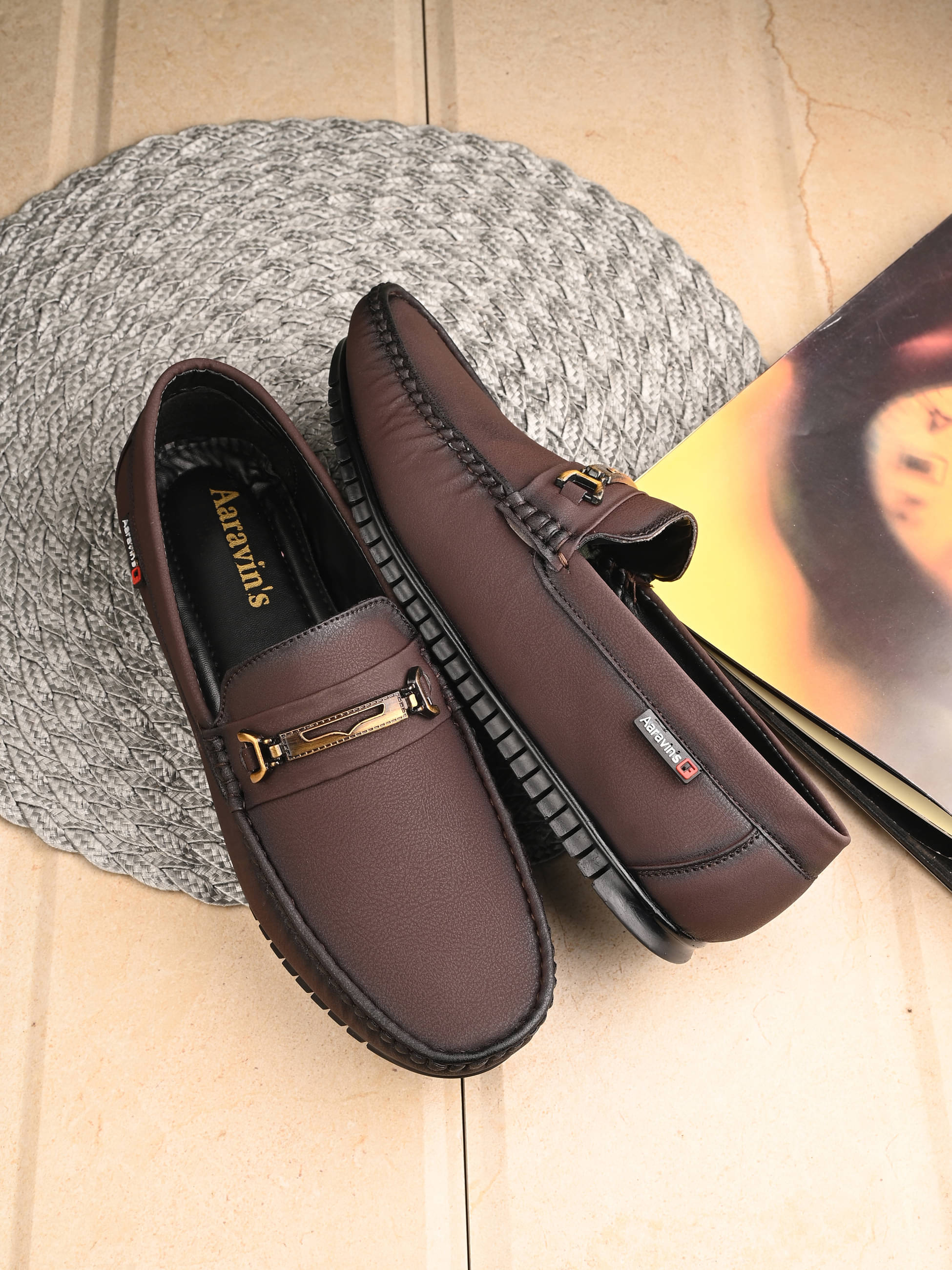     			Aaravin's Brown Men's Horsebit