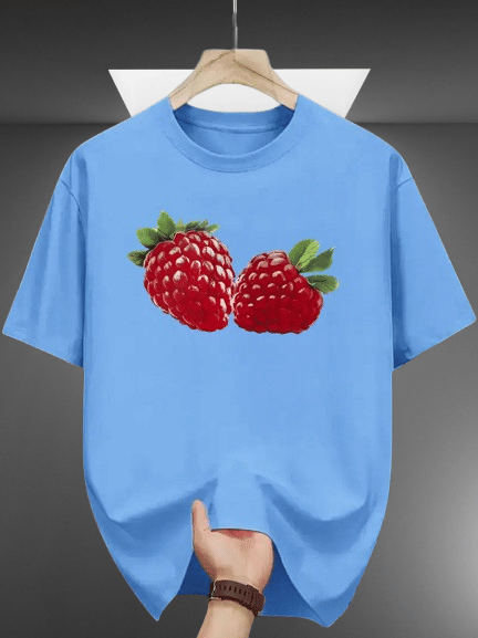     			ELBATROSS Men Polyester Regular Fit Printed T-Shirt ( Sky Blue )