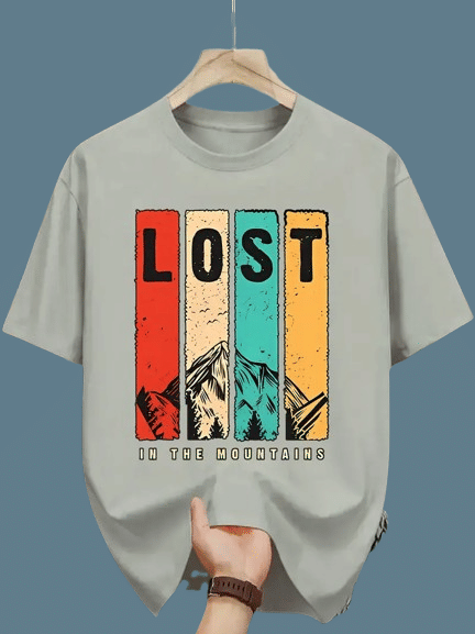ELBATROSS Men Polyester Regular Fit Printed T-Shirt ( Sky Blue )
