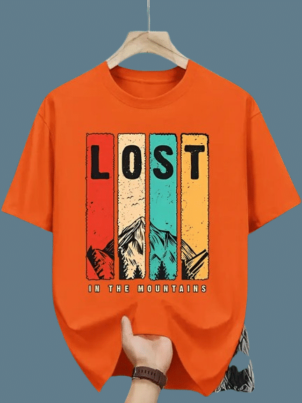 ELBATROSS Men Polyester Regular Fit Printed T-Shirt ( Orange ) ELBATROSS Men Polyester Regular Fit Printed T-Shirt ( Orange )