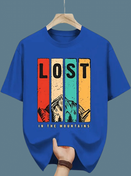     			ELBATROSS Men Polyester Regular Fit Printed T-Shirt ( Blue )