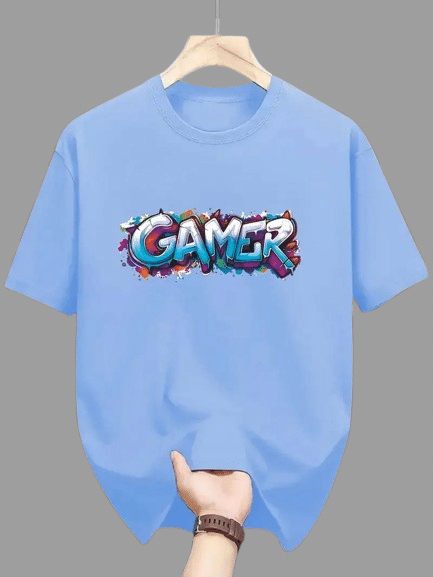 ELBATROSS Men Polyester Regular Fit Printed T-Shirt ( Sky Blue ) ELBATROSS Men Polyester Regular Fit Printed T-Shirt ( Sky Blue )