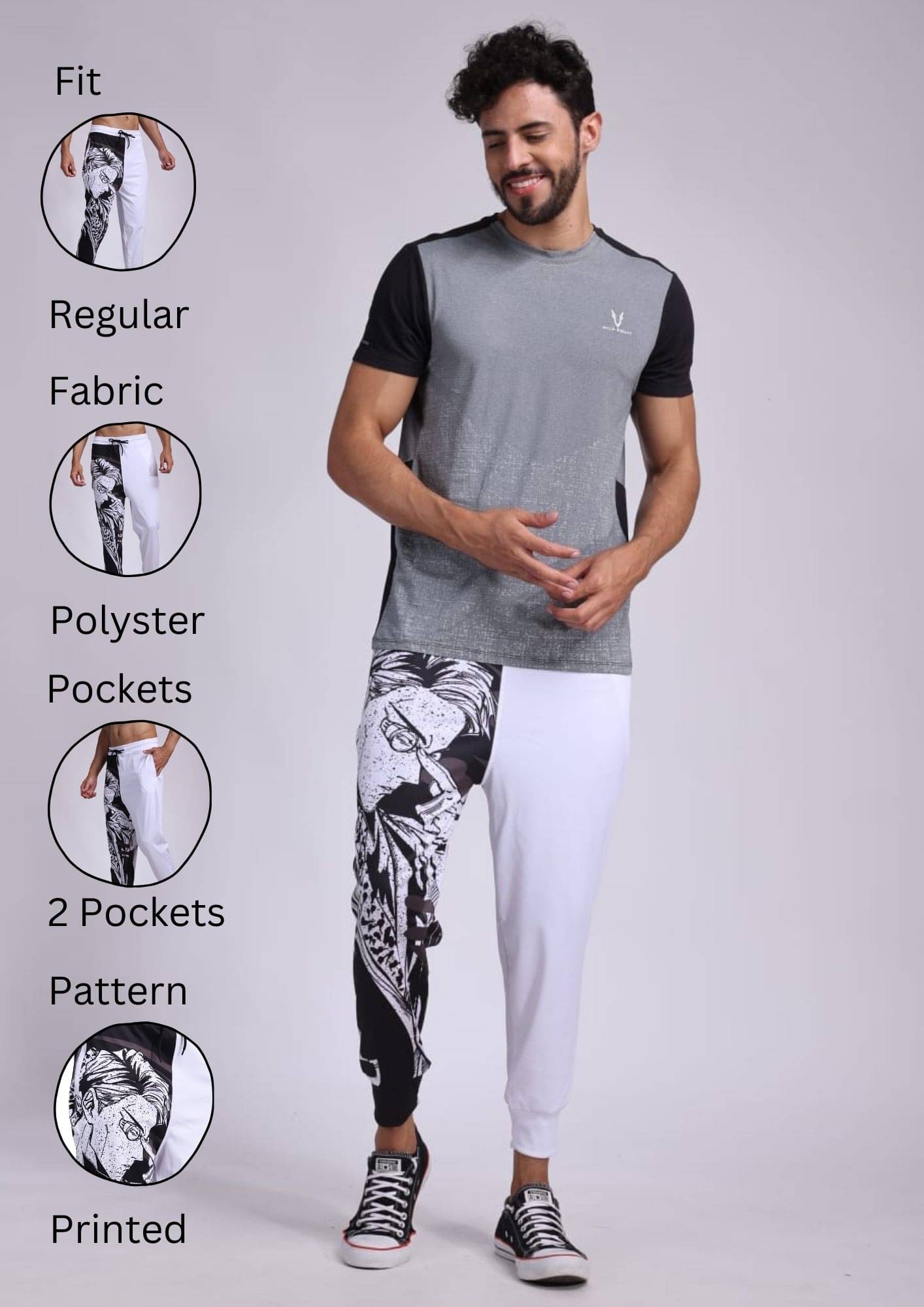     			FLIRTY SOUL White Polyester Men's Trackpants ( Pack of 1 )