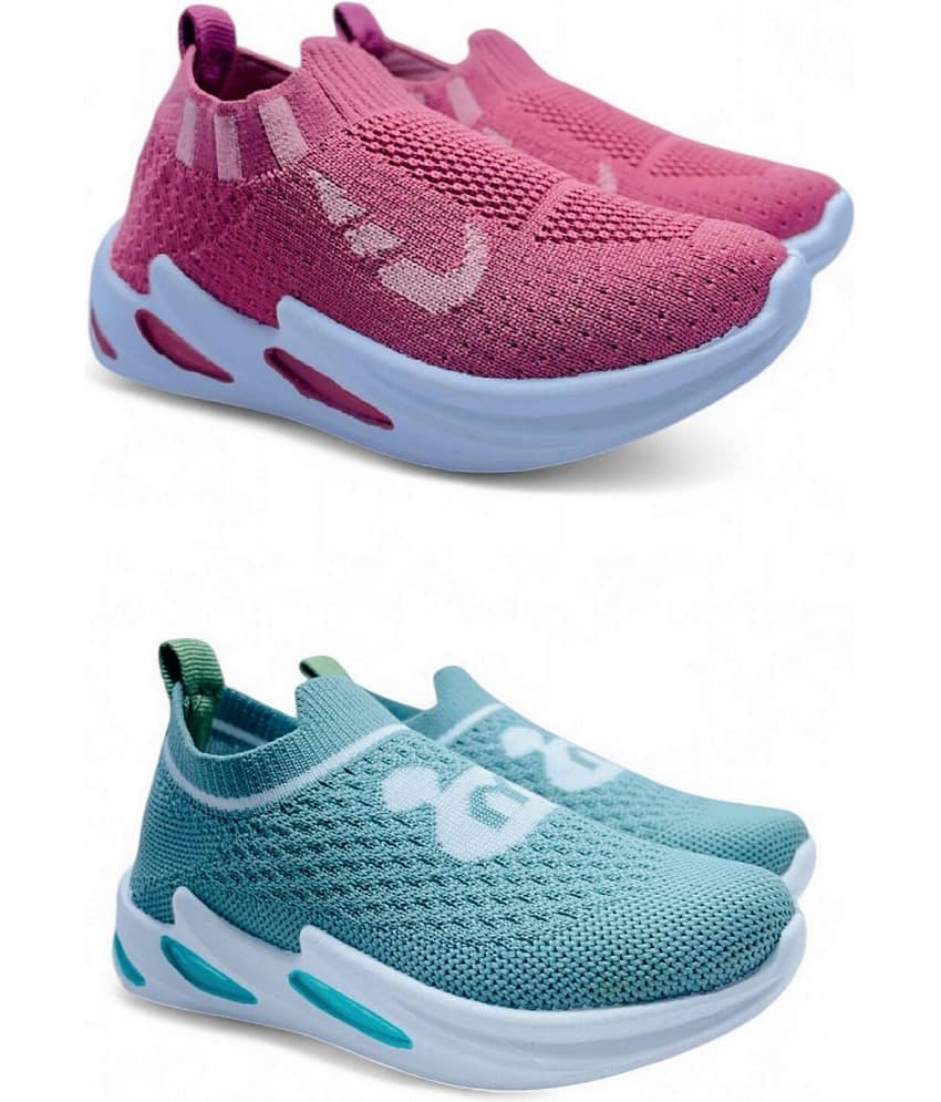 Fabbmate - Green Boy's Sneakers ( 2 Pairs ) - Casual Shoes | Buy online on ZillyBuy