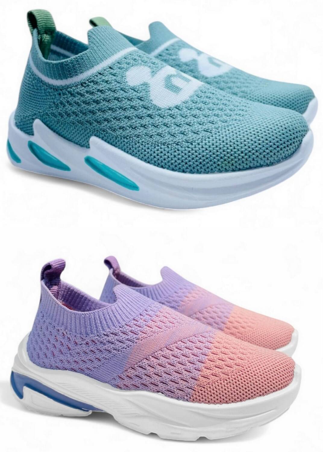     			Fabbmate - Green Boy's Sneakers ( 2 Pairs )