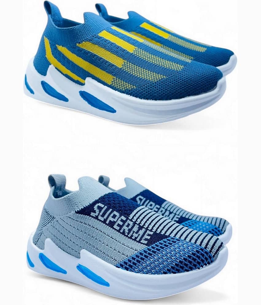 Fabbmate - Grey Boy's Sneakers ( 2 Pairs ) - Casual Shoes | Buy online on ZillyBuy