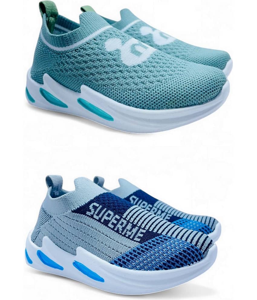 Fabbmate - Grey Boy's Sneakers ( 2 Pairs ) - Casual Shoes | Buy online on ZillyBuy