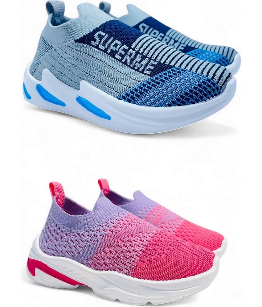 Fabbmate - Pink Boy's Sneakers ( 2 Pairs ) - Casual Shoes | Buy online on ZillyBuy
