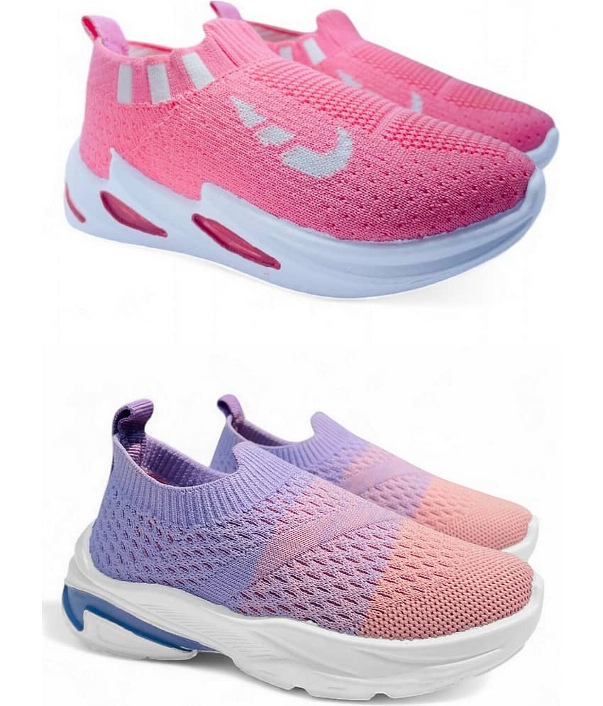 Fabbmate - Purple Boy's Sneakers ( 2 Pairs ) - Casual Shoes | Buy online on ZillyBuy