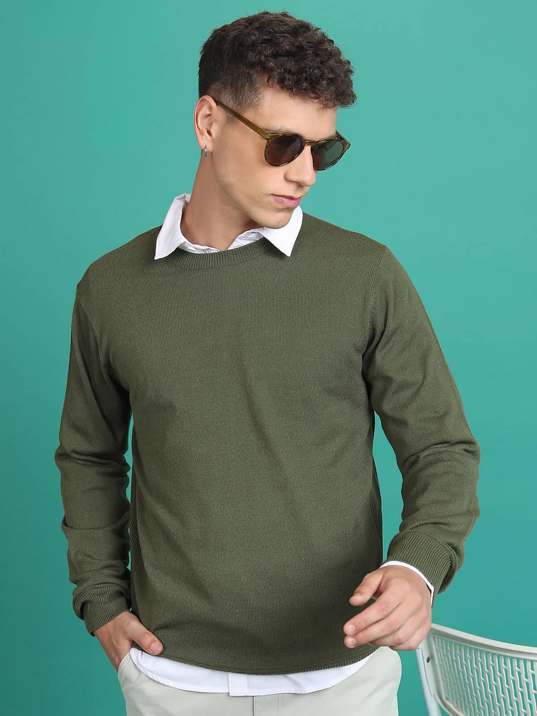 Highlander Acrylic Round Neck Men's Full Sleeves Pullover Sweater - Green ( Pack of 1 ) Highlander Acrylic Round Neck Men's Full Sleeves Pullover Sweater - Green ( Pack of 1 )