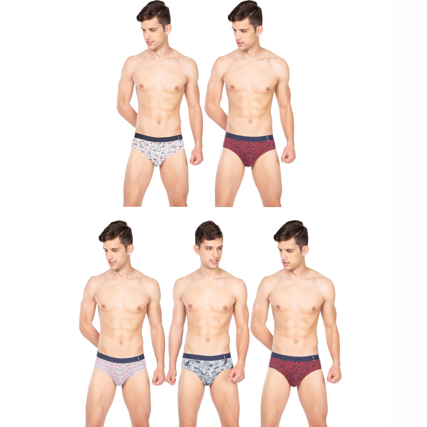     			Jockey Pack of 5 Cotton Briefs For Men's ( Multicolor )