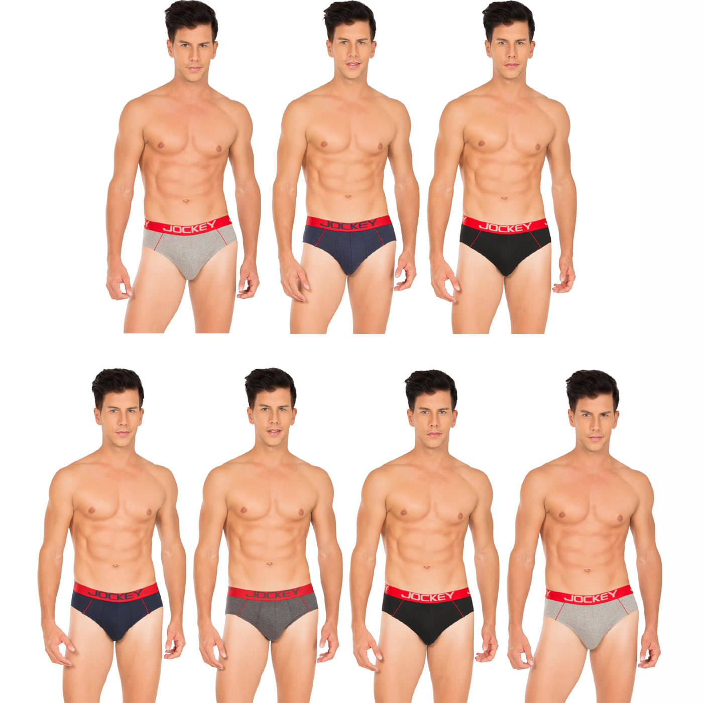     			Jockey Pack of 7 Cotton Briefs For Men's ( Multicolor )
