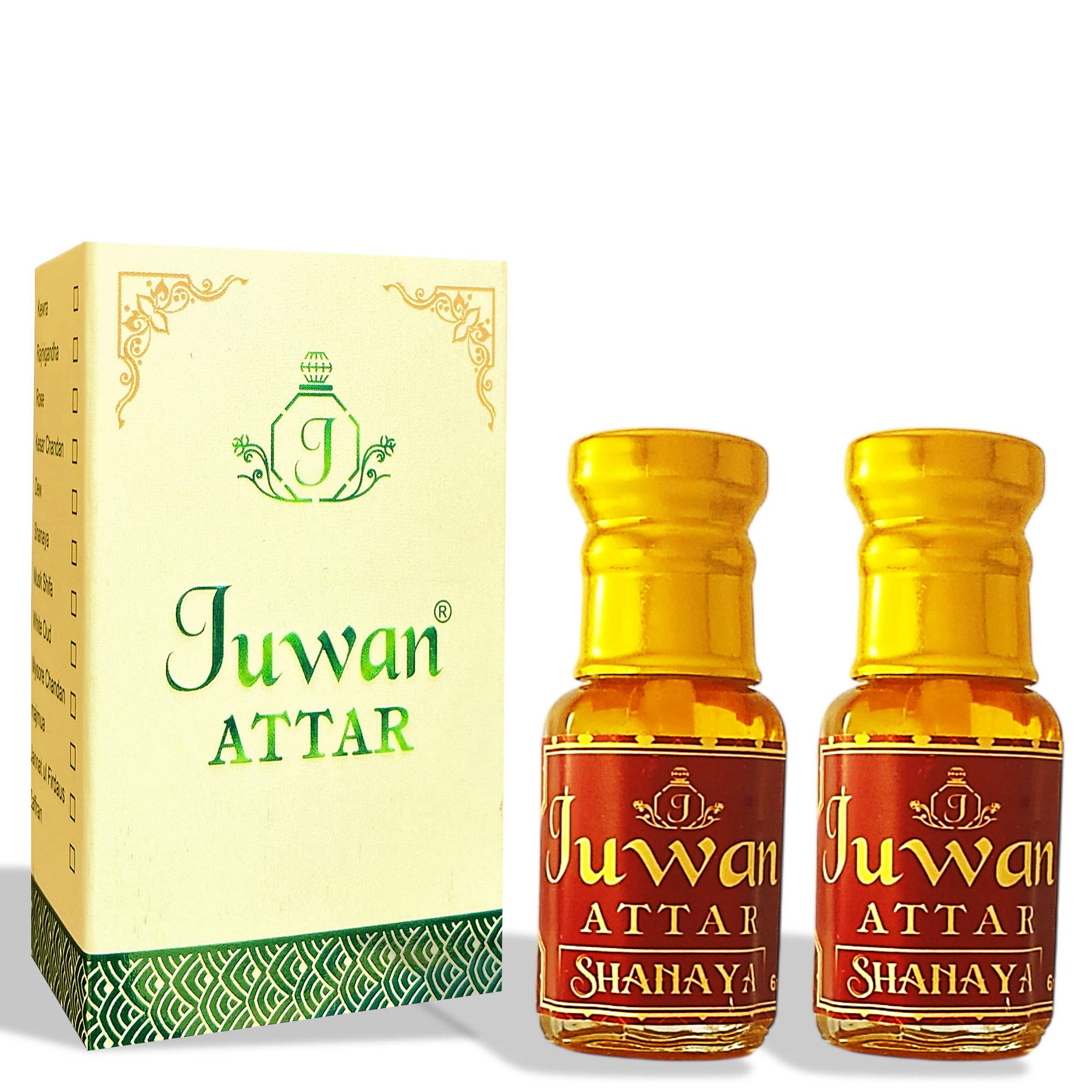     			Juwan Amber Non- Alcoholic Miniature Attar ( Pack of 2 )