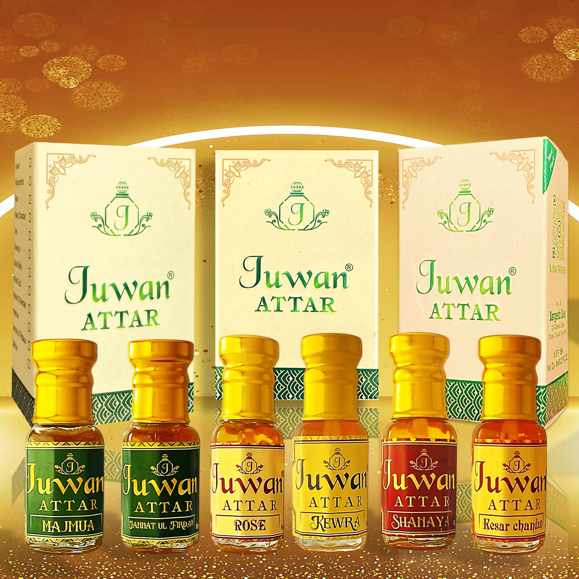 Juwan Oud Non- Alcoholic Miniature Attar ( Pack of 6 )