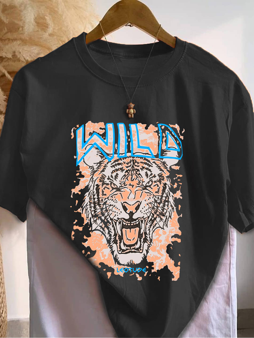     			Leotude Men Cotton Blend Oversized Fit Printed T-Shirt ( Multicolor6 )
