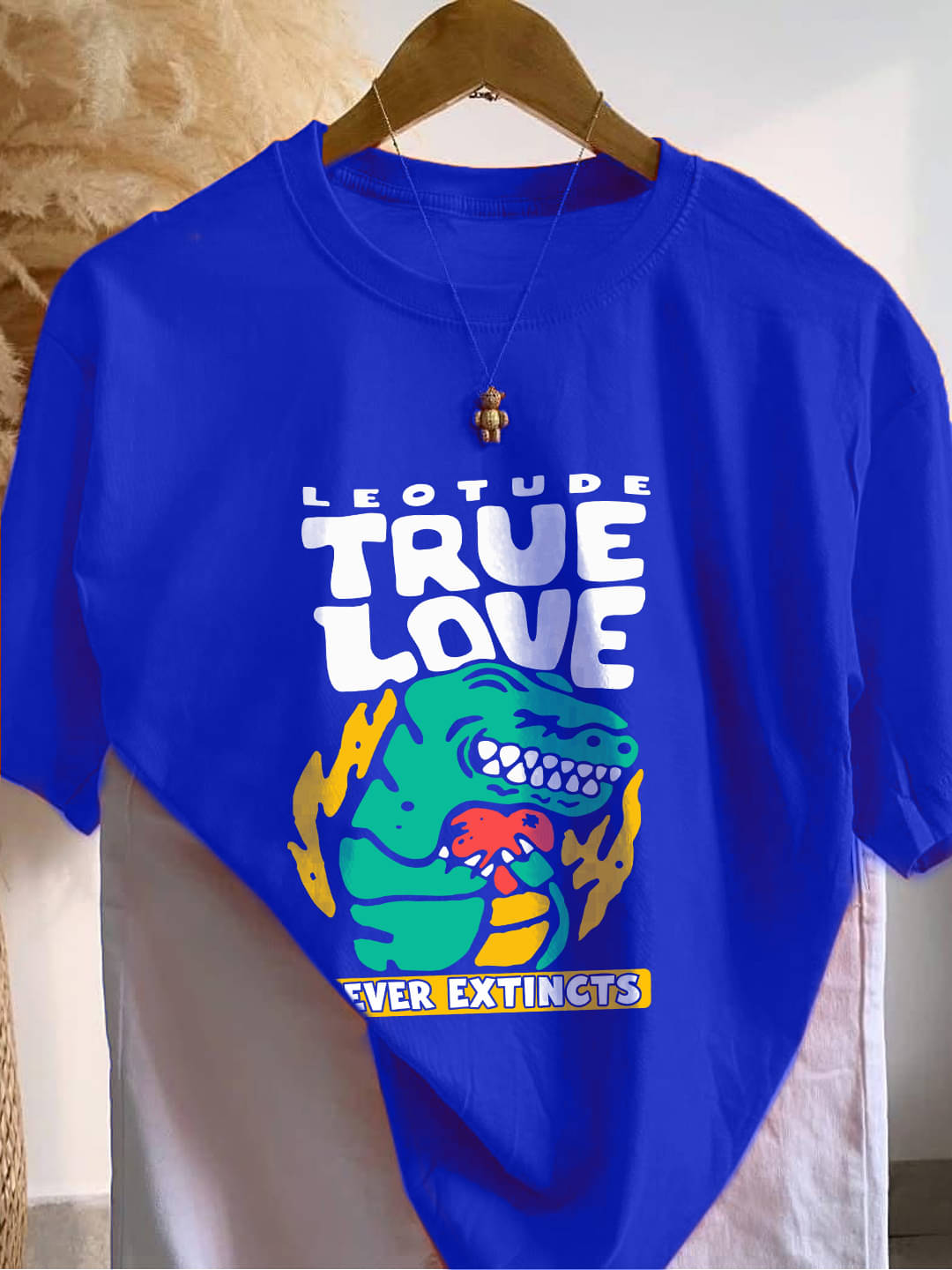 Leotude Men Cotton Blend Oversized Fit Printed T-Shirt ( Multicolor5 ) Leotude Men Cotton Blend Oversized Fit Printed T-Shirt ( Multicolor5 )