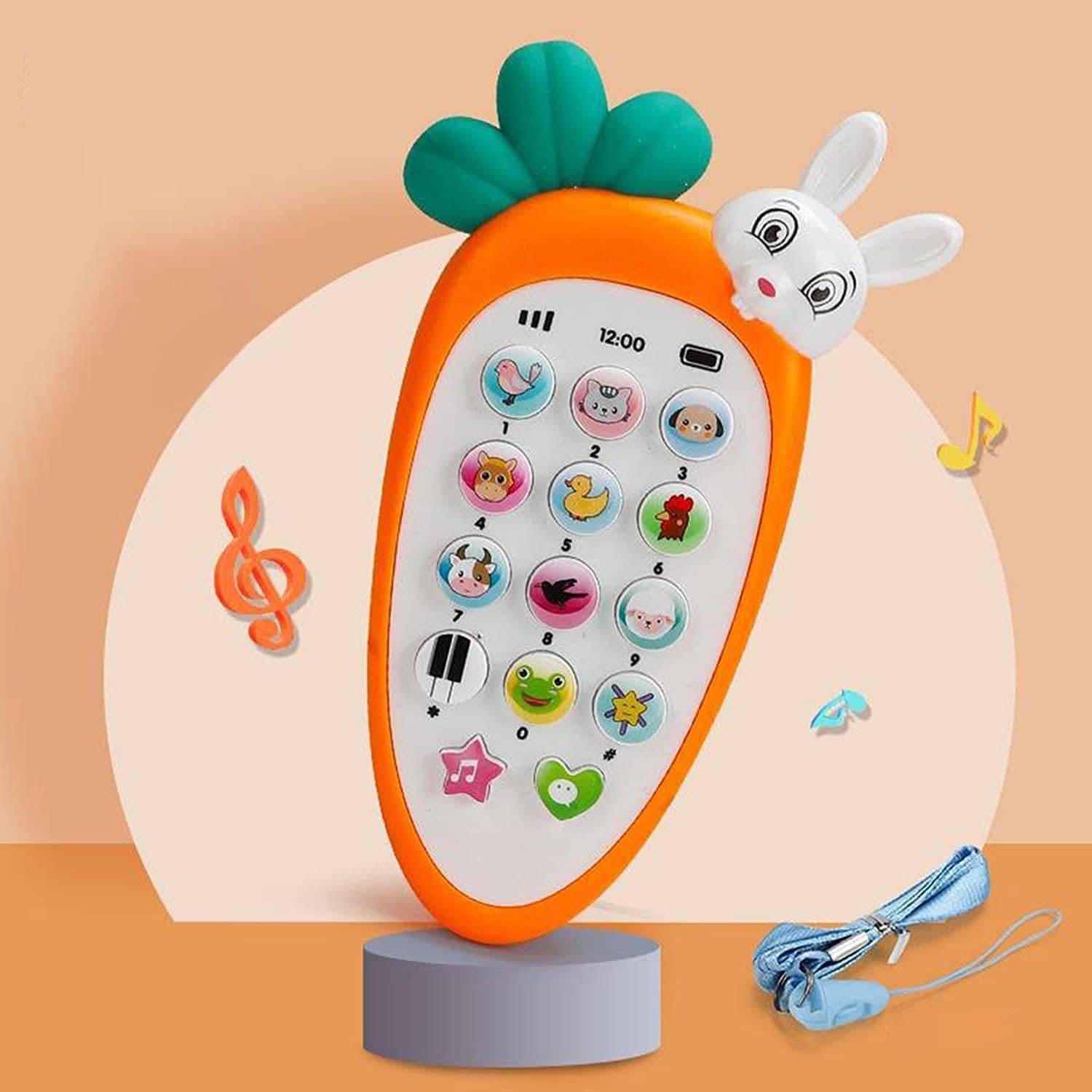     			Mobile Phone Toy Intelligent Learning Machine Learn Sing Song Plastic Gifts Educational for Kids, Multi Color (Pack of 1) Made in India