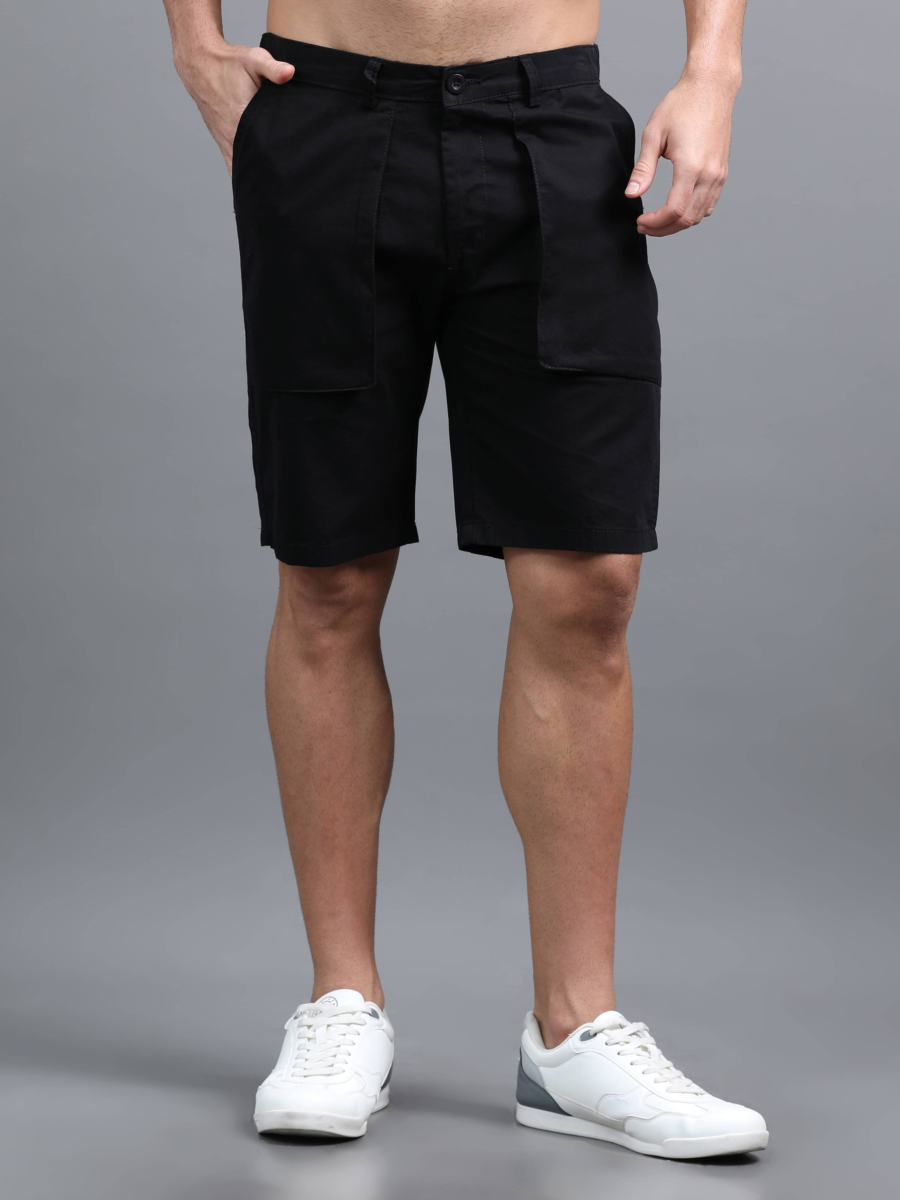     			Paul Street Black Cotton Men's Shorts ( Pack of 1 )