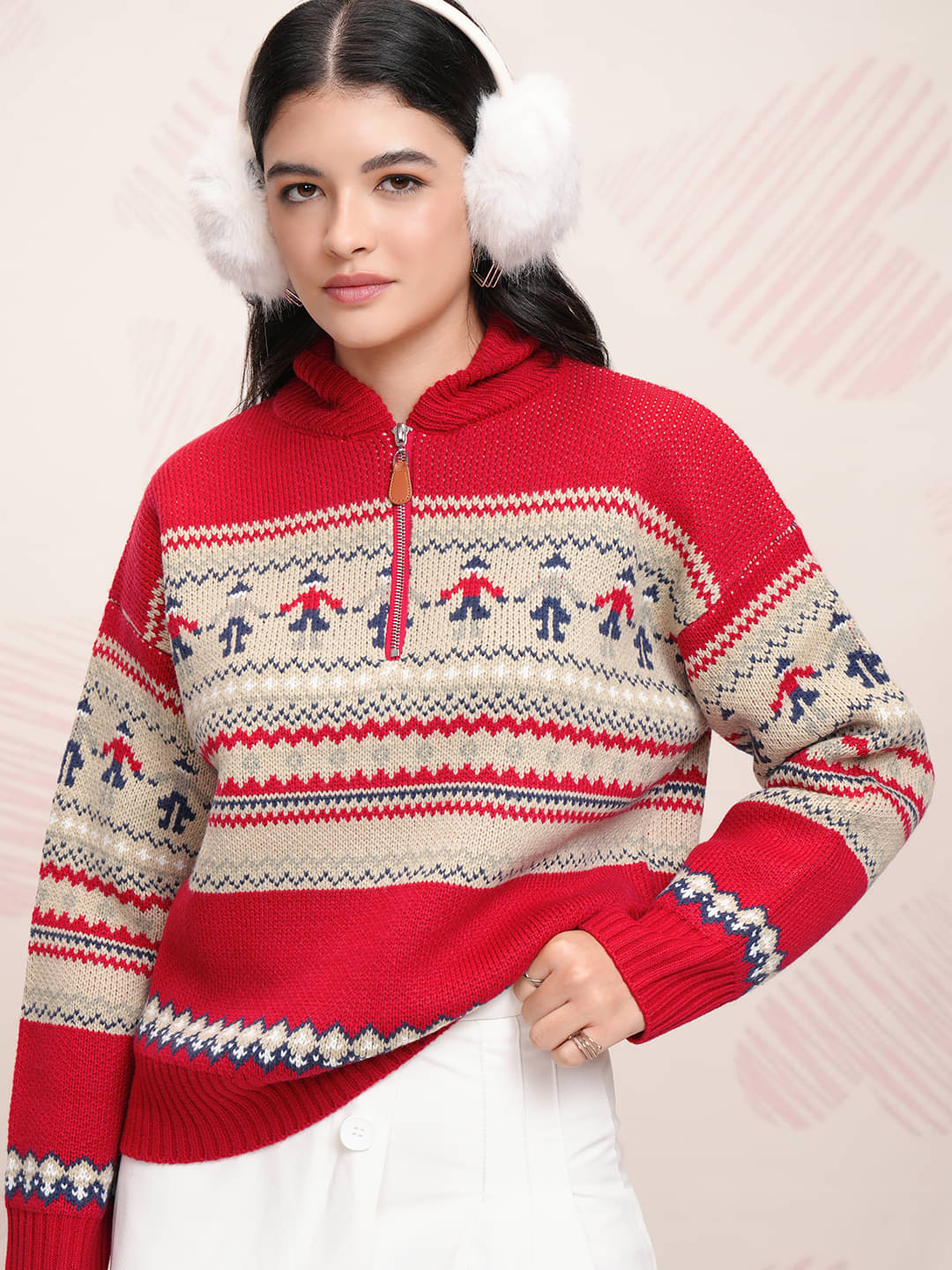 Tokyo Talkies Acrylic Regular Collar Women's Pullovers - Multi Color (Pack of 1) Tokyo Talkies Acrylic Regular Collar Women's Pullovers - Multi Color (Pack of 1)