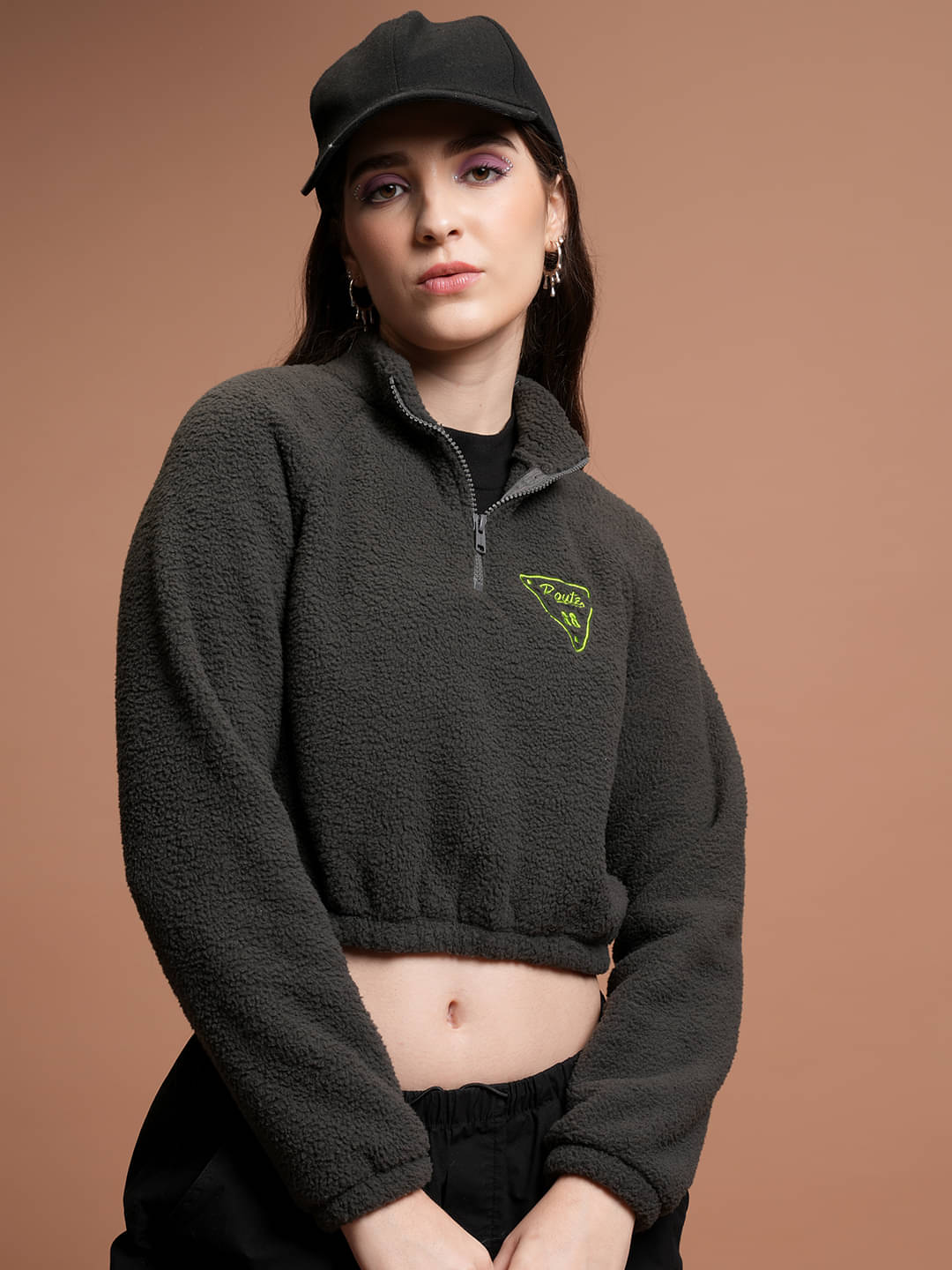     			Tokyo Talkies Polyester Women's Non Hooded Sweatshirt ( Grey )