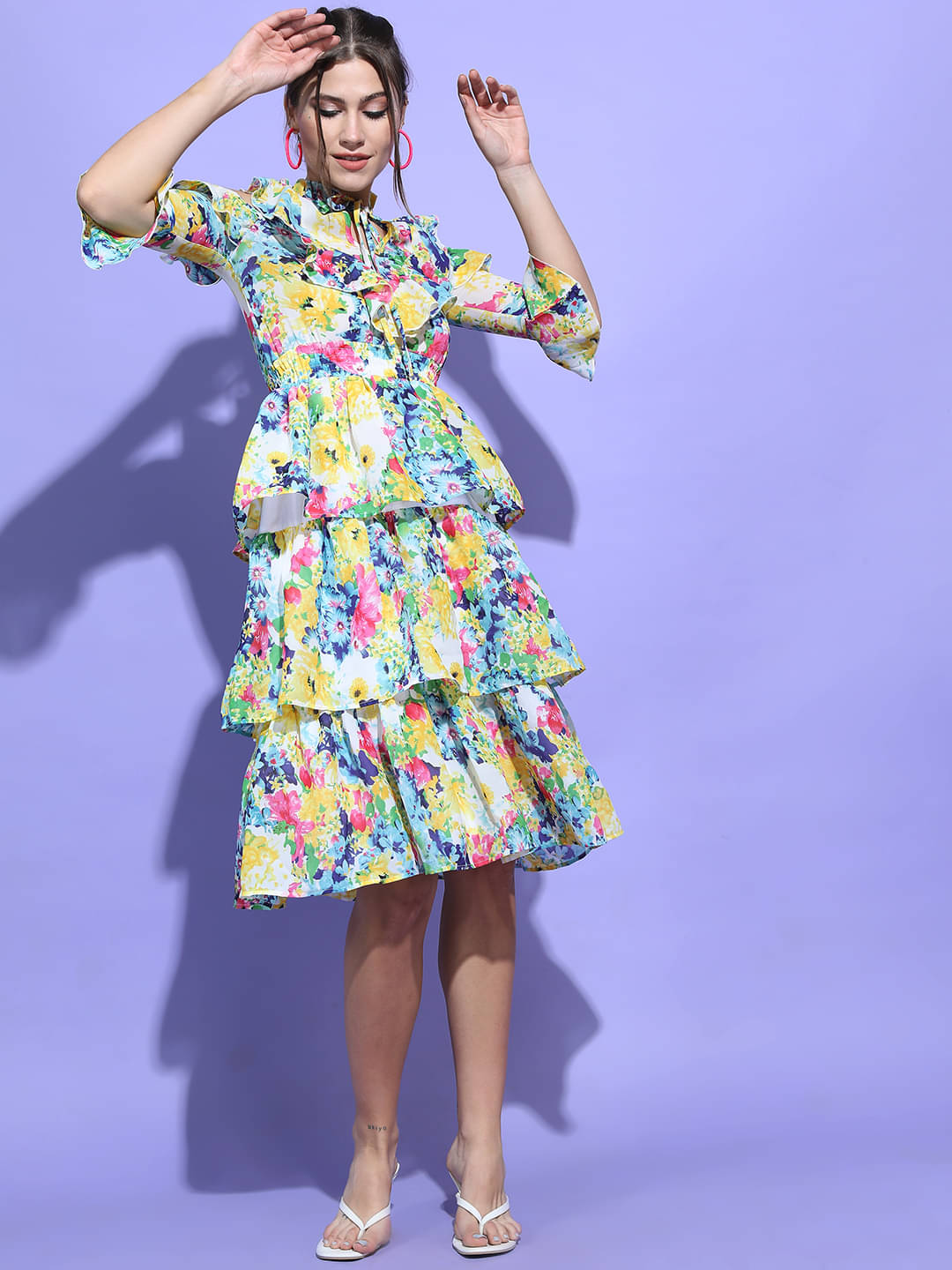 Tokyo Talkies Women Polyester Printed Fit & Flare Dress ( Multi Color ) Tokyo Talkies Women Polyester Printed Fit & Flare Dress ( Multi Color )