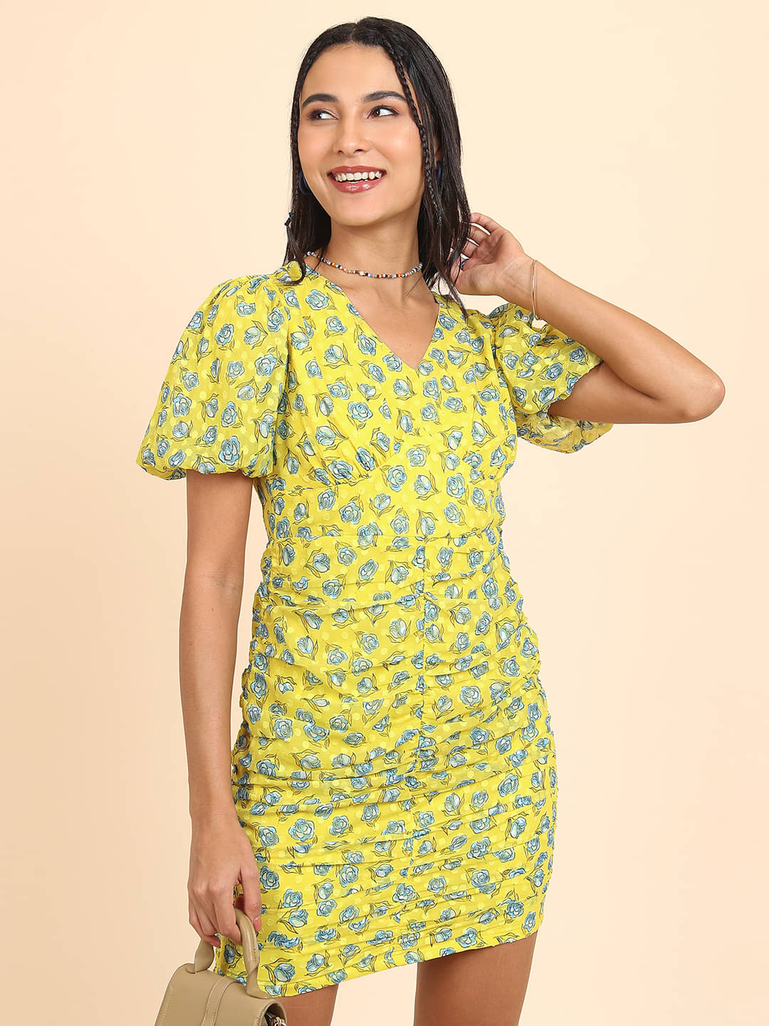 Tokyo Talkies Women Polyester Printed Bodycon Dress ( Multi Color ) Tokyo Talkies Women Polyester Printed Bodycon Dress ( Multi Color )