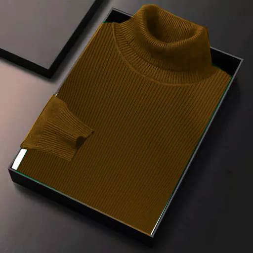    			fashlook Woollen High Neck Men's Sweatshirt - Brown ( Pack of 1 )