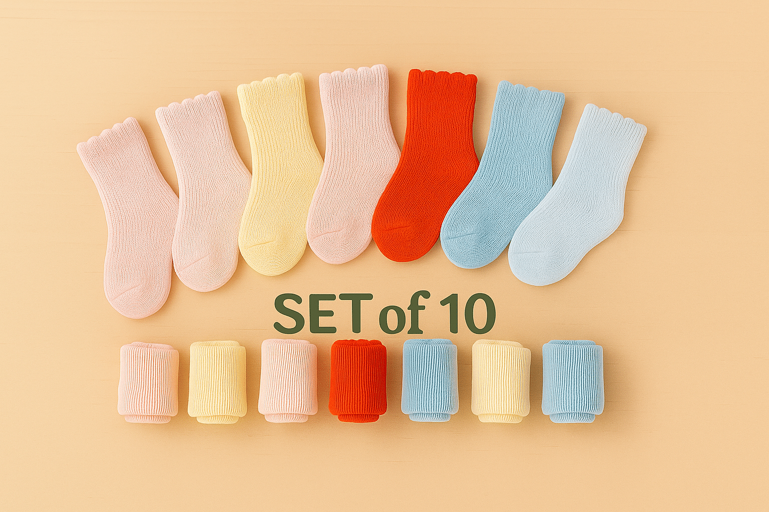 madhav communication Pack of 10 Unisex for Baby Cotton Full Length Socks ( Multi ) madhav communication Pack of 10 Unisex for Baby Cotton Full Length Socks ( Multi )