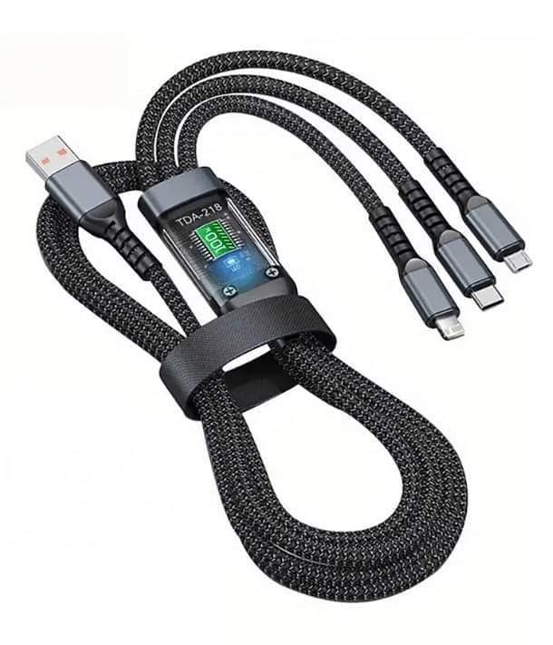     			3-in-1 USB Charging Cable – Lightning, Type-C & Micro USB – Fast Charge & Data Sync