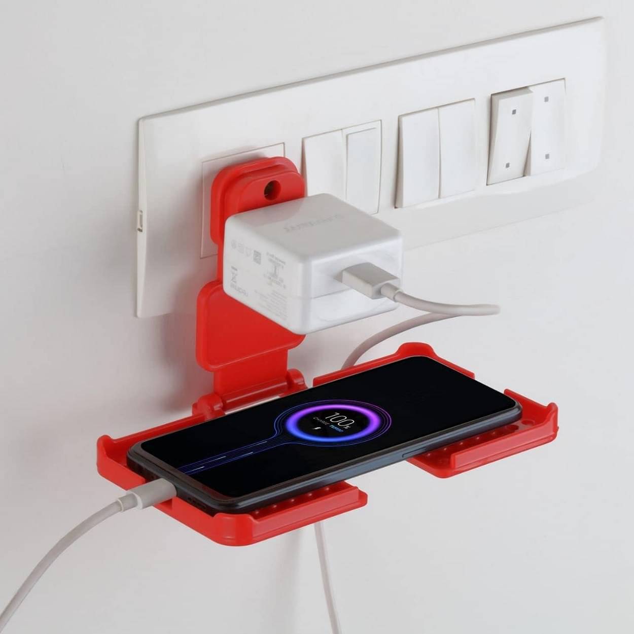 3 pin Plug Mobile Wall Holder Foldable Charging Pad 3 pin Plug Mobile Wall Holder Foldable Charging Pad