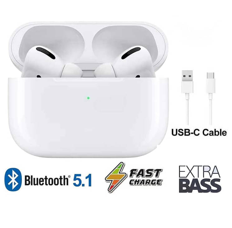     			AIR PRO PODS Bluetooth True Wireless (TWS) On Ear 4 Hours Playback Active Noise