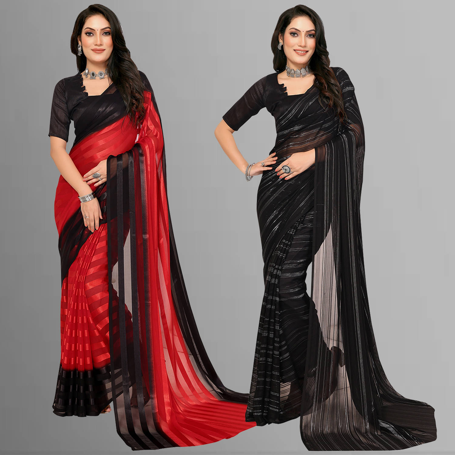     			ANAND SAREES Satin Printed Saree With Unstitched Blouse Piece ( Multicolor )