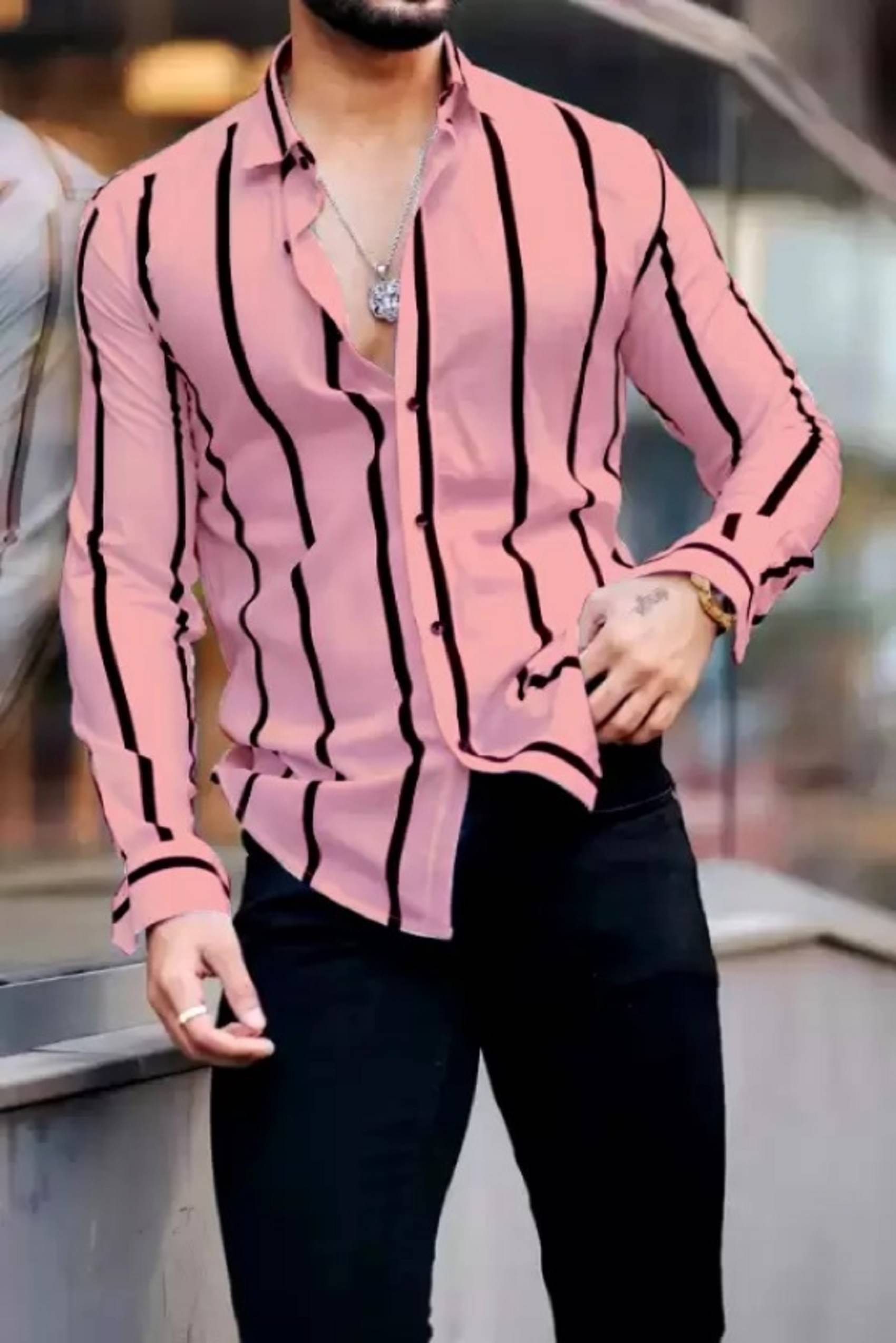 ARZ Polyester Regular Fit Self Design Full Sleeves Men's Casual Shirt - Pink ( Pack of 1 ) ARZ Polyester Regular Fit Self Design Full Sleeves Men's Casual Shirt - Pink ( Pack of 1 )
