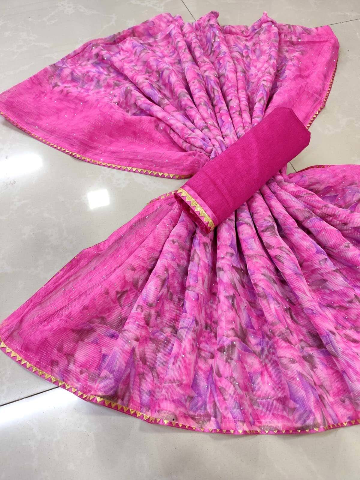 Avenue Creation Chiffon Printed Phulkari saree With Unstitched Blouse Piece ( Multicolor 1 ) Avenue Creation Chiffon Printed Phulkari saree With Unstitched Blouse Piece ( Multicolor 1 )