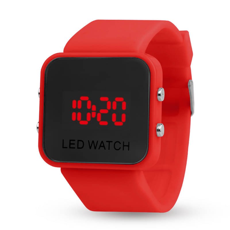     			DECLASSE Red Silicon Digital Men's Watch