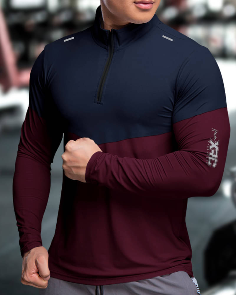 Eyebogler Men Polyester Regular Fit Colorblock T-Shirt ( Navy ) Eyebogler Men Polyester Regular Fit Colorblock T-Shirt ( Navy )