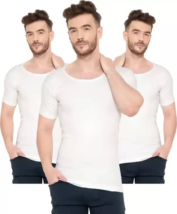 INNERO Pack of 3 Cotton Blend Basic Vest For Men ( Multi ) INNERO Pack of 3 Cotton Blend Basic Vest For Men ( Multi )
