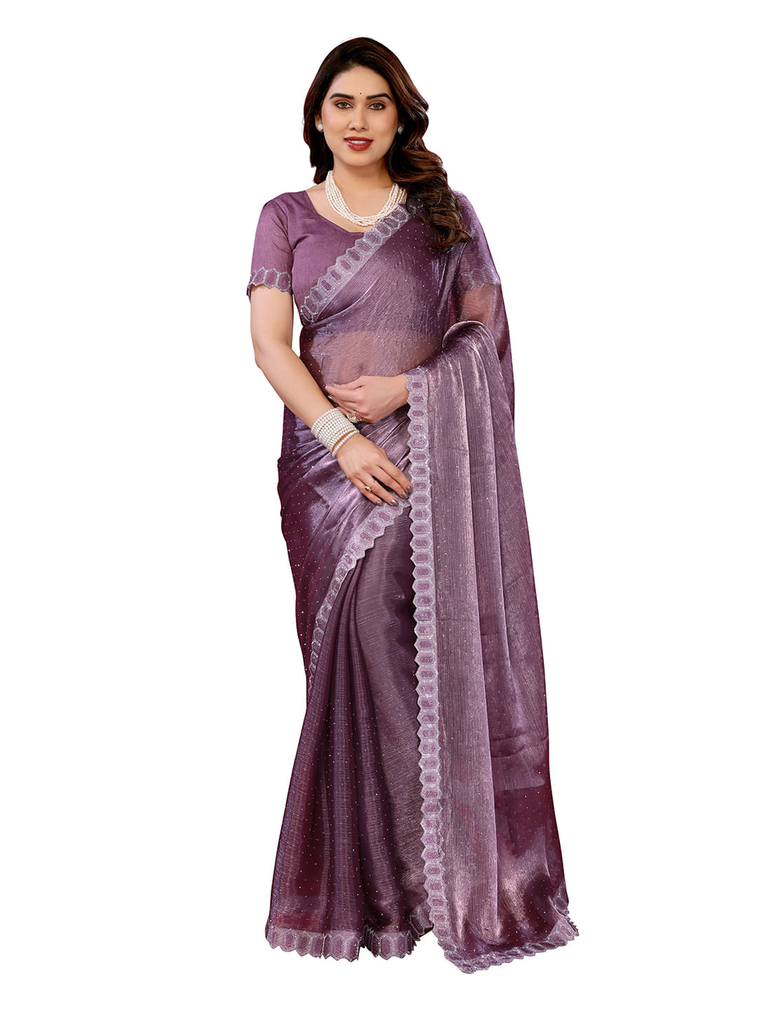 Kashvi Sarees Zimmy Choo Solid Saree With Unstitched Blouse Piece ( WINE ) Kashvi Sarees Zimmy Choo Solid Saree With Unstitched Blouse Piece ( WINE )