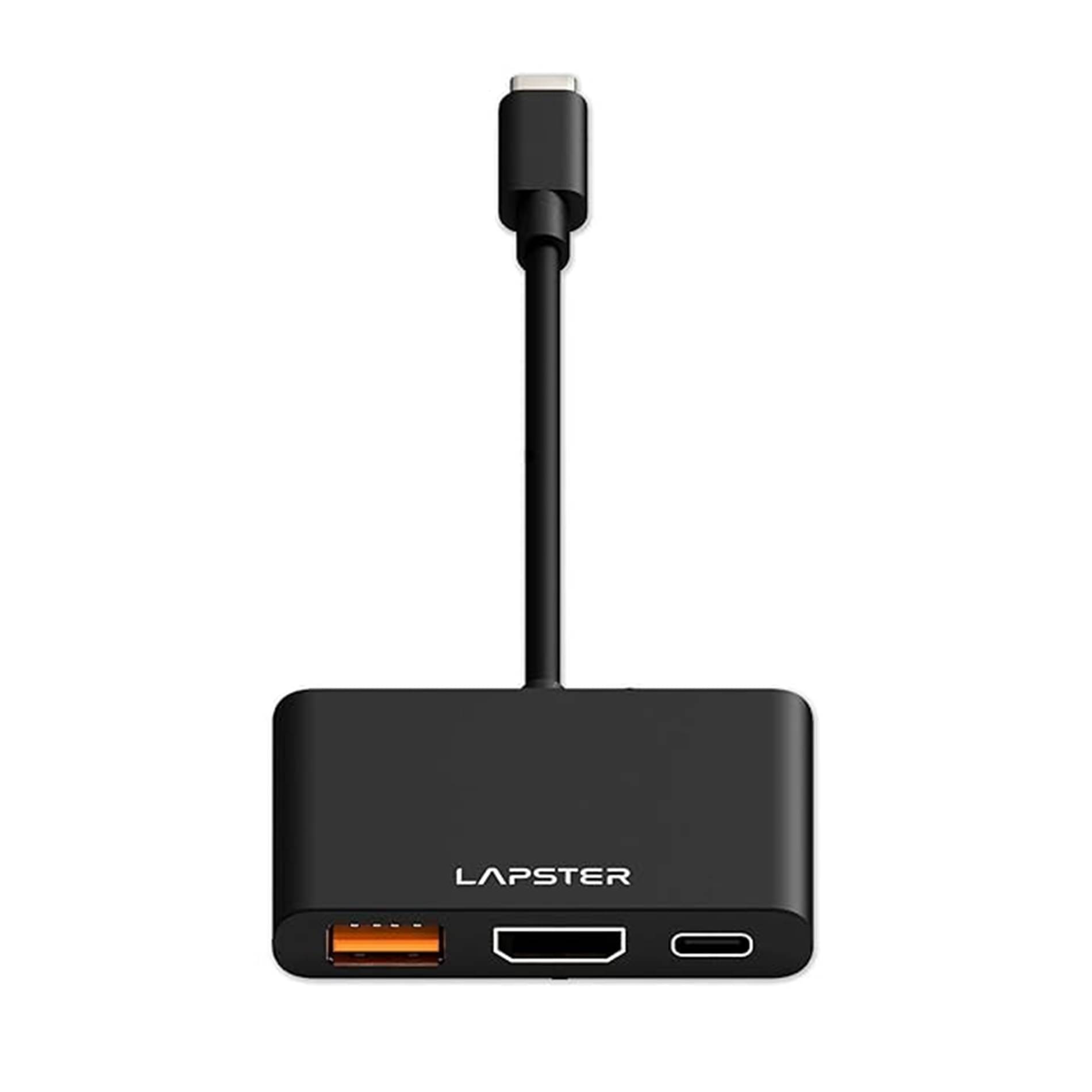     			Lapster 3 port USB Connector USB, HDMI, Type-C Adapter