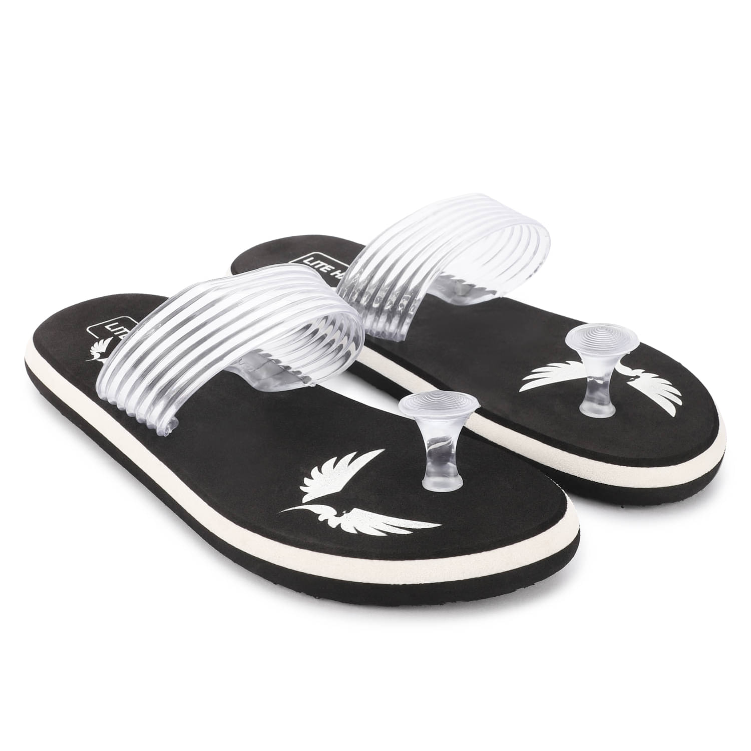     			LiteHawks Black Men's Daily Slipper